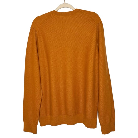 NWT BANANA REPUBLIC Waffle Knit Textured Sweater in Golden Grass. Size XL - Picture 2 of 7